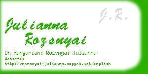 julianna rozsnyai business card